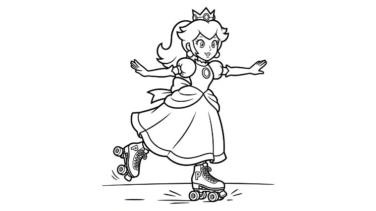 Princess Peach glides