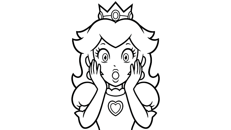Princess Peach has her hands