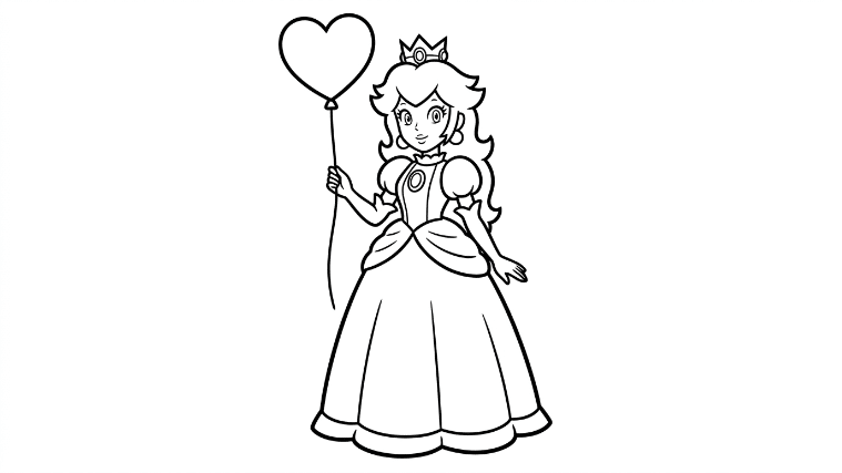 Princess Peach holds a single