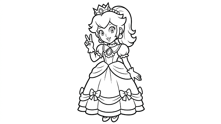 Princess Peach holds up