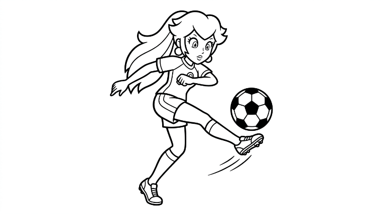 Princess Peach in an athletic