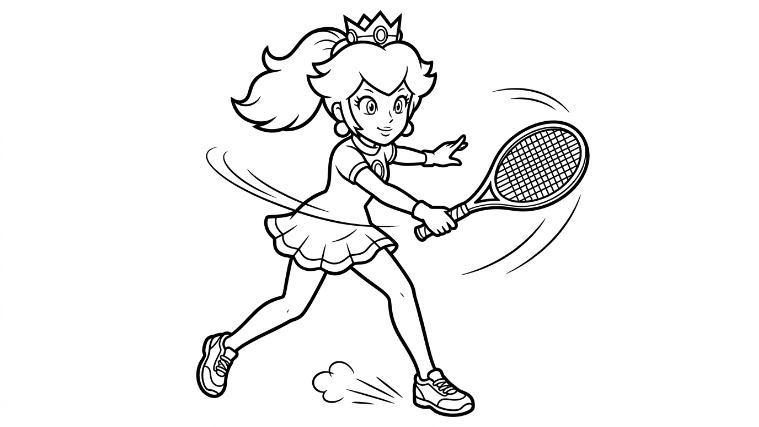 Princess Peach swings