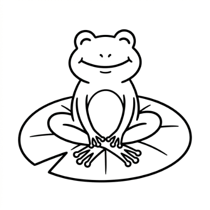 SITTING FROG DOODLE