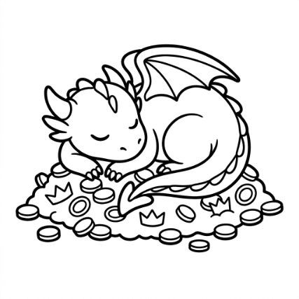 SLEEPING DRAGON DOODLE