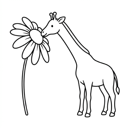 SMELLING GIRAFFE DOODLE