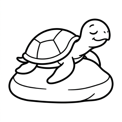 SUNBATHING TURTLE