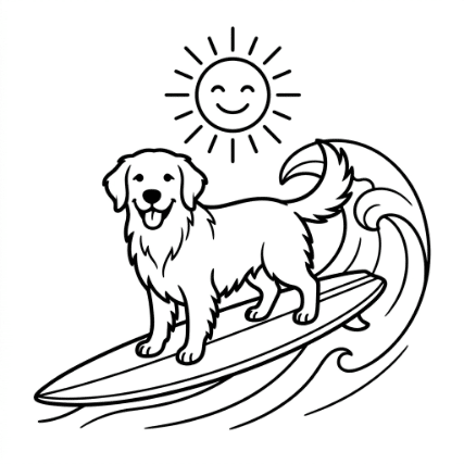 SURFING DOG