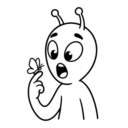 SURPRISED ALIEN DOODLE