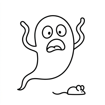 SURPRISED GHOST DOODLE