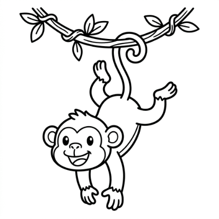 SWINGING MONKEY DOODLE