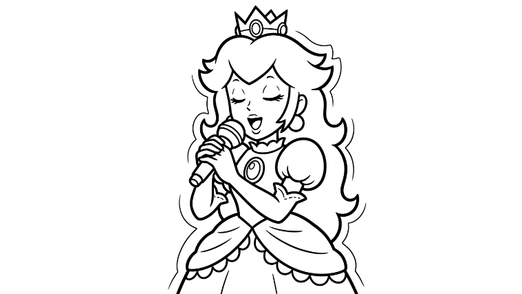 holds a microphone