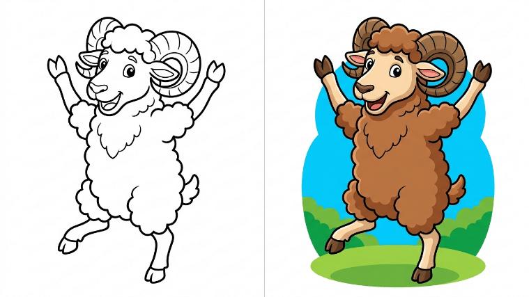 ram coloring page
