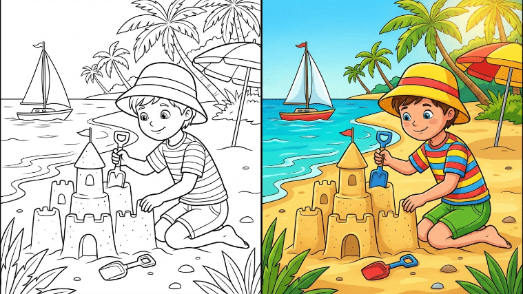 summer coloring page