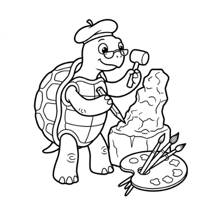 ARTIST TURTLE SCULPTING