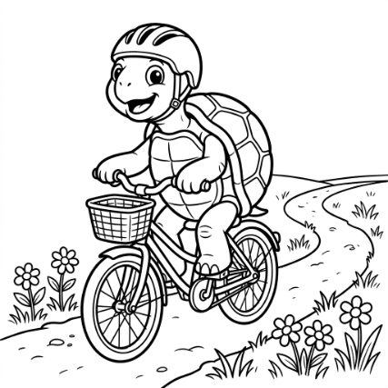 BICYCLE RIDING TURTLE