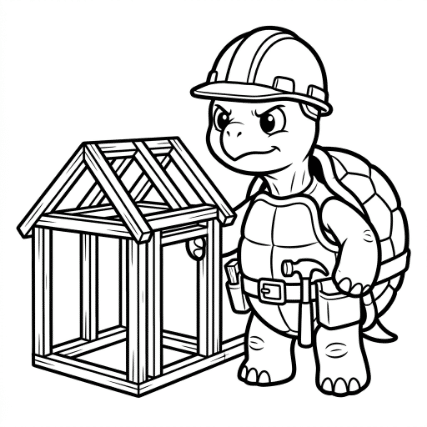 BUILDER TURTLE WITH TOOLSBUILDER TURTLE WITH TOOLS