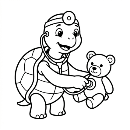 DOCTOR TURTLE WITH STETHOSCOPE