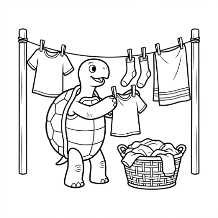 LAUNDRY DAY TURTLE