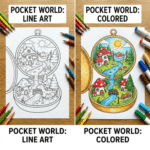 Pocket World Coloring Pages