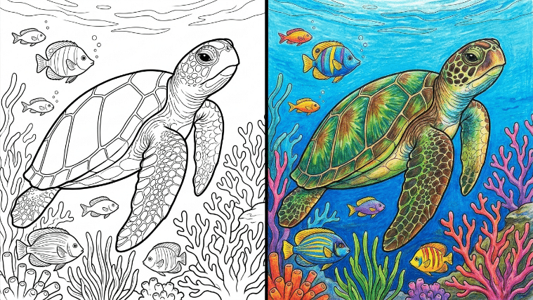 Turtle Coloring Pages